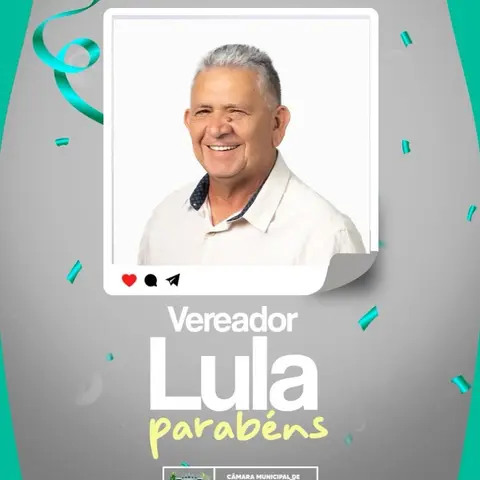 Parabéns, Vereador Lula!🥳🥳🥳 A Câmara Municipal, em nome da Presidente Anazilda e dem...
