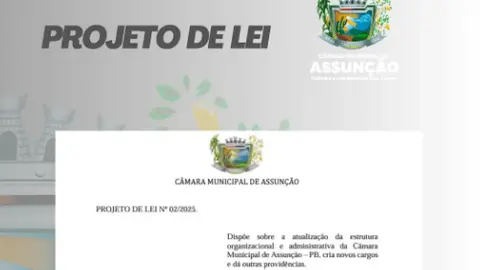 Câmara de Assunção aprova Projeto de Lei Nº 02/2025