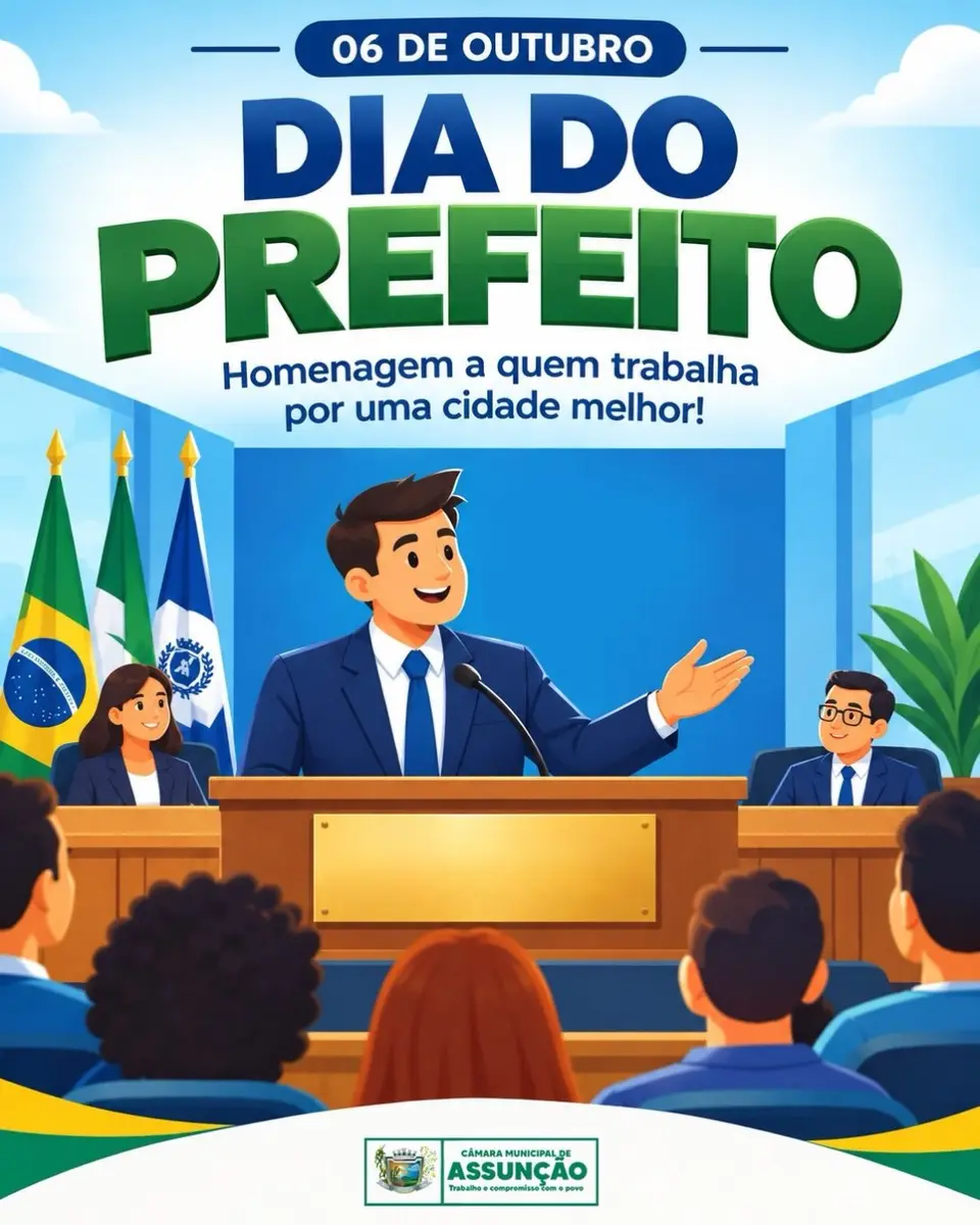 Hoje é dia de reconhecer aqueles que assumem a responsabilidade de administrar, cuidar e trabalhar pelo desenvolvimento do município
