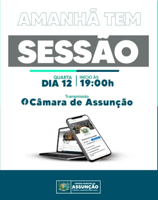 Câmara Municipal de Assunção Convoca para Sessão Ordinária no Dia 12 de Março