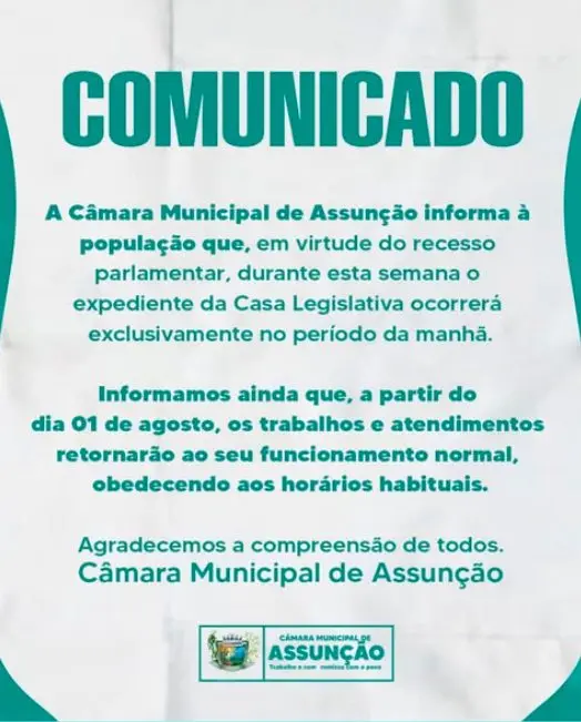 COMUNICADO IMPORTANTE!