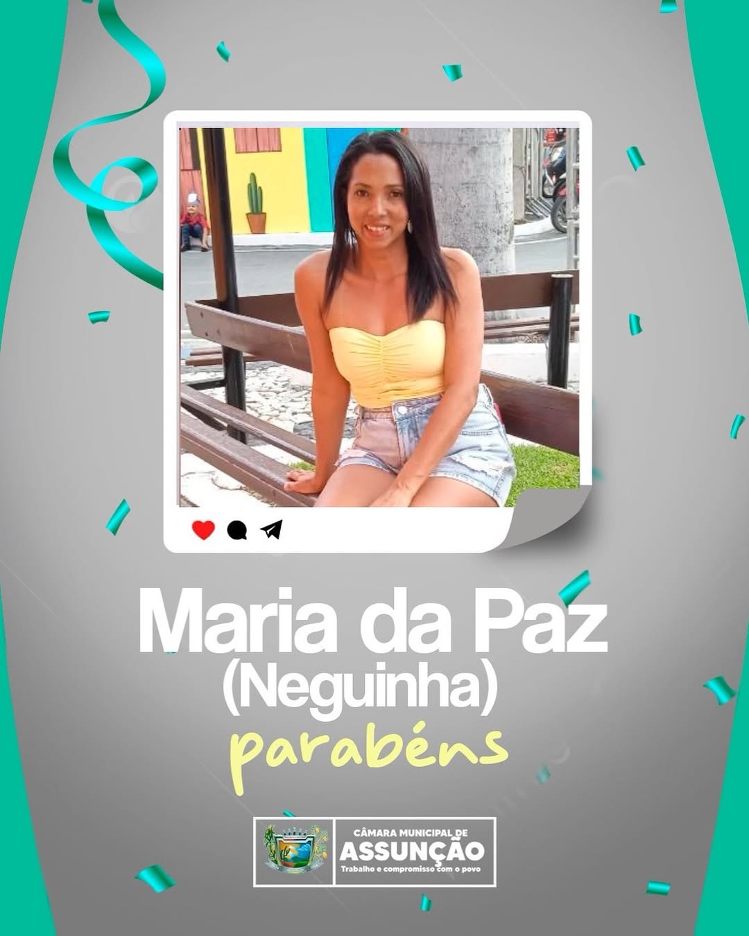 Hoje os parabéns são para Maria da Paz! Que Deus abençoe sempre, lhe proporcionando cad...