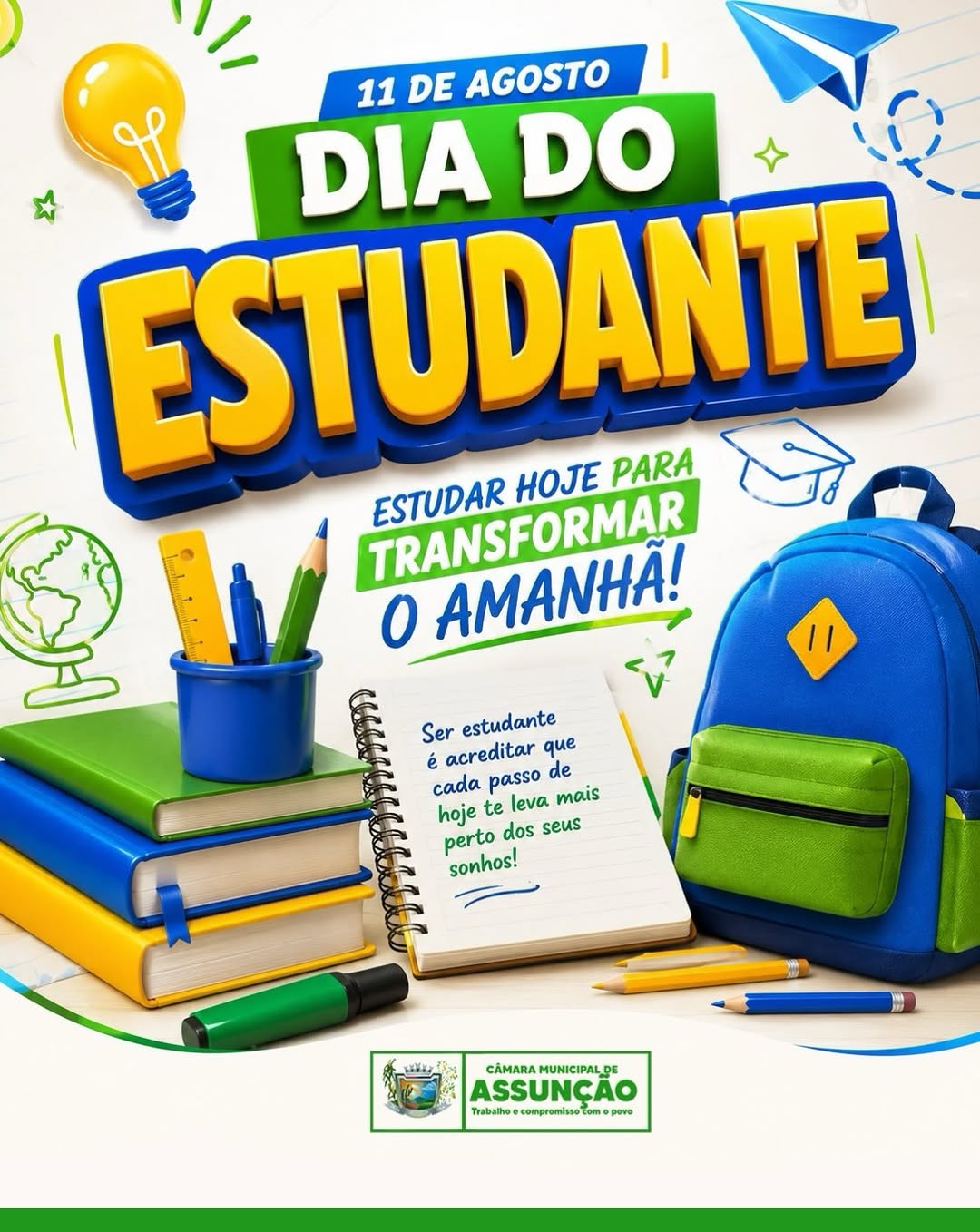 Hoje celebramos aqueles que, através do conhecimento, constroem sonhos, transformam rea...